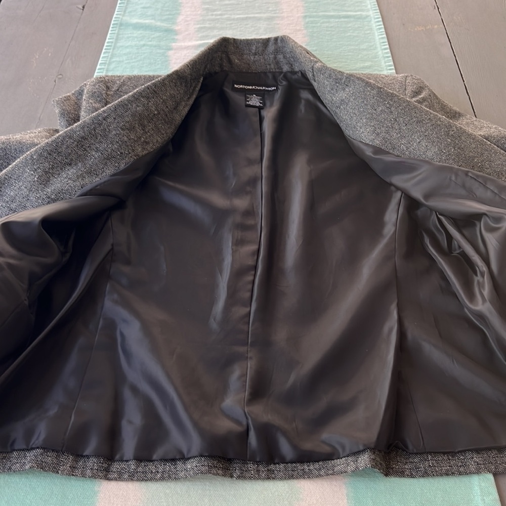 Norton McNaughton Wool Blend Blazer Ribbon Trim Jacket Size 8 - Picture 7 of 10
